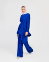 Blue  Pleated Set