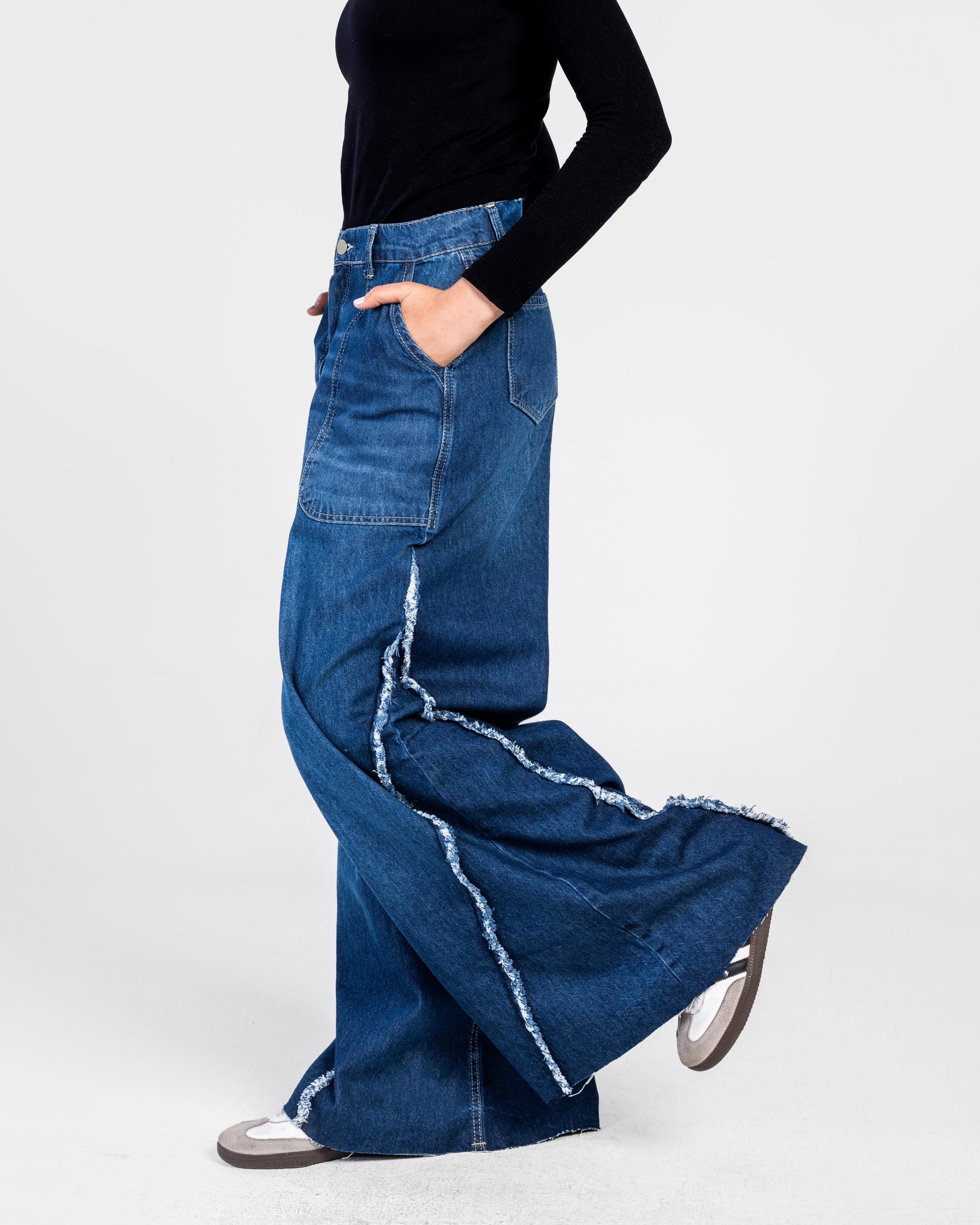 Elephant Leg Denim Pants