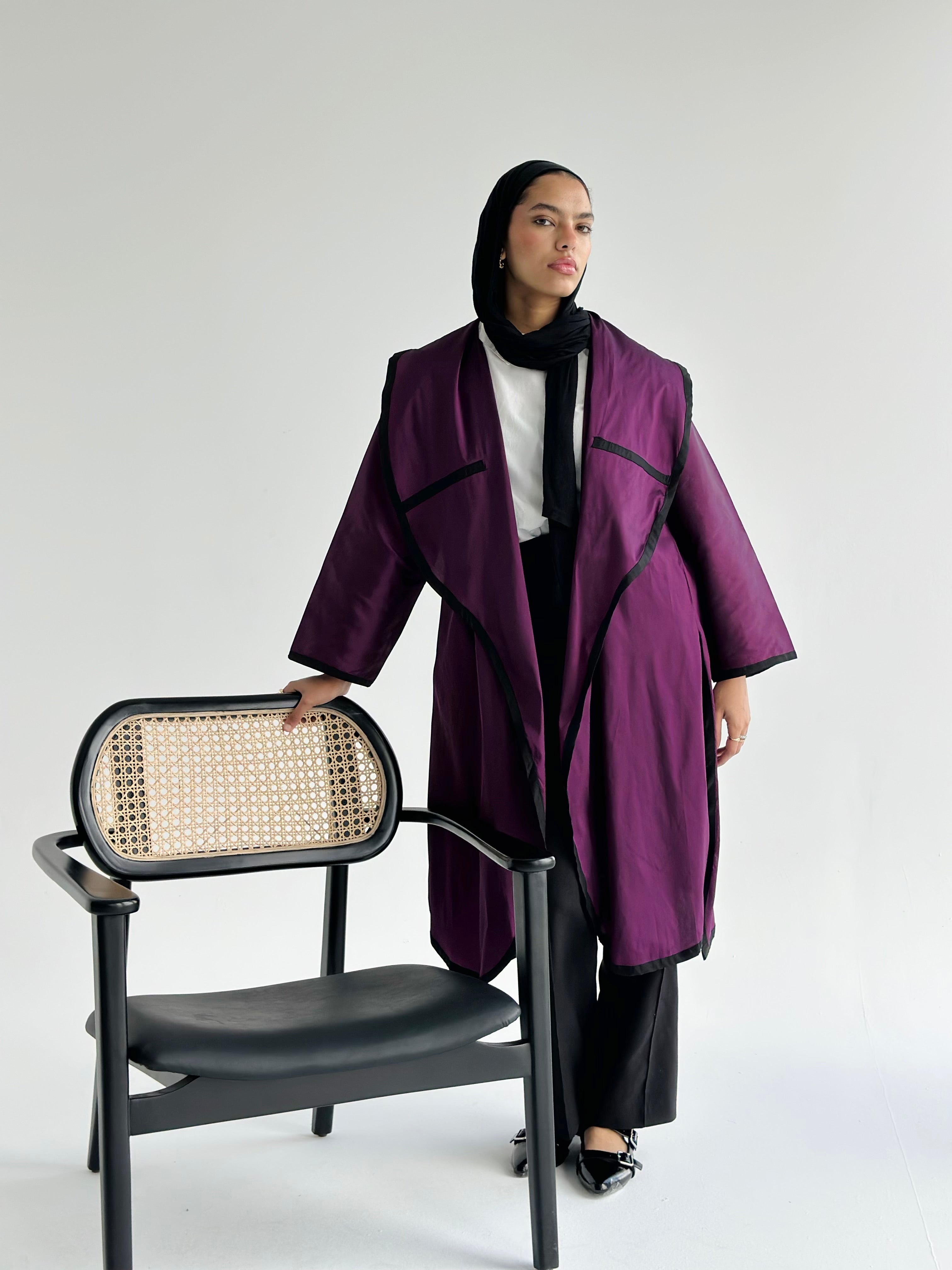 Deep Purple Lined Kaftan