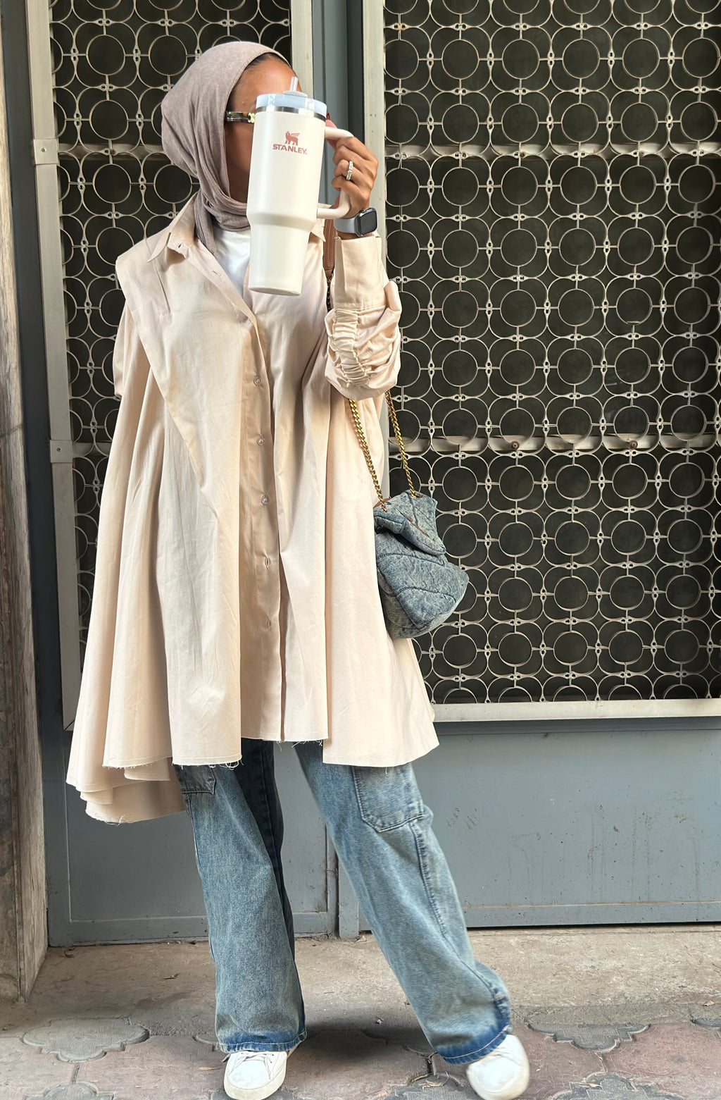 beige extra fabric shirt