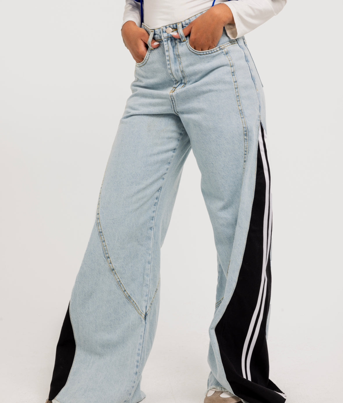 Lined Denim Pants