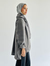 Grey High Low Taftan Shirt