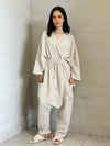 Greige Linen Harem Set