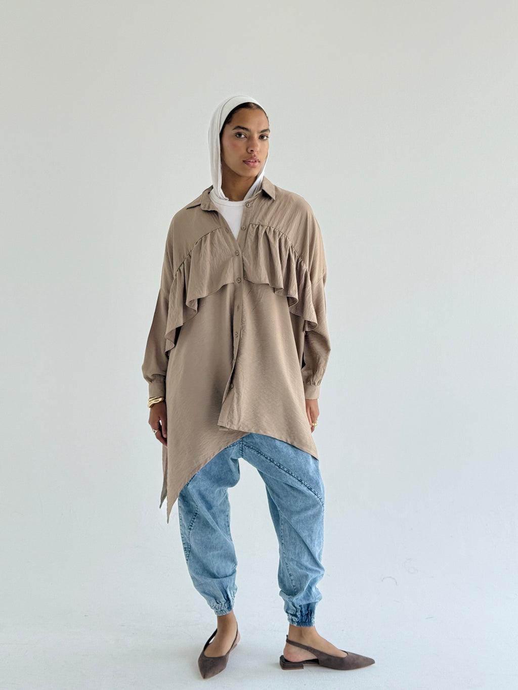 Cafe Ruffled Shirt