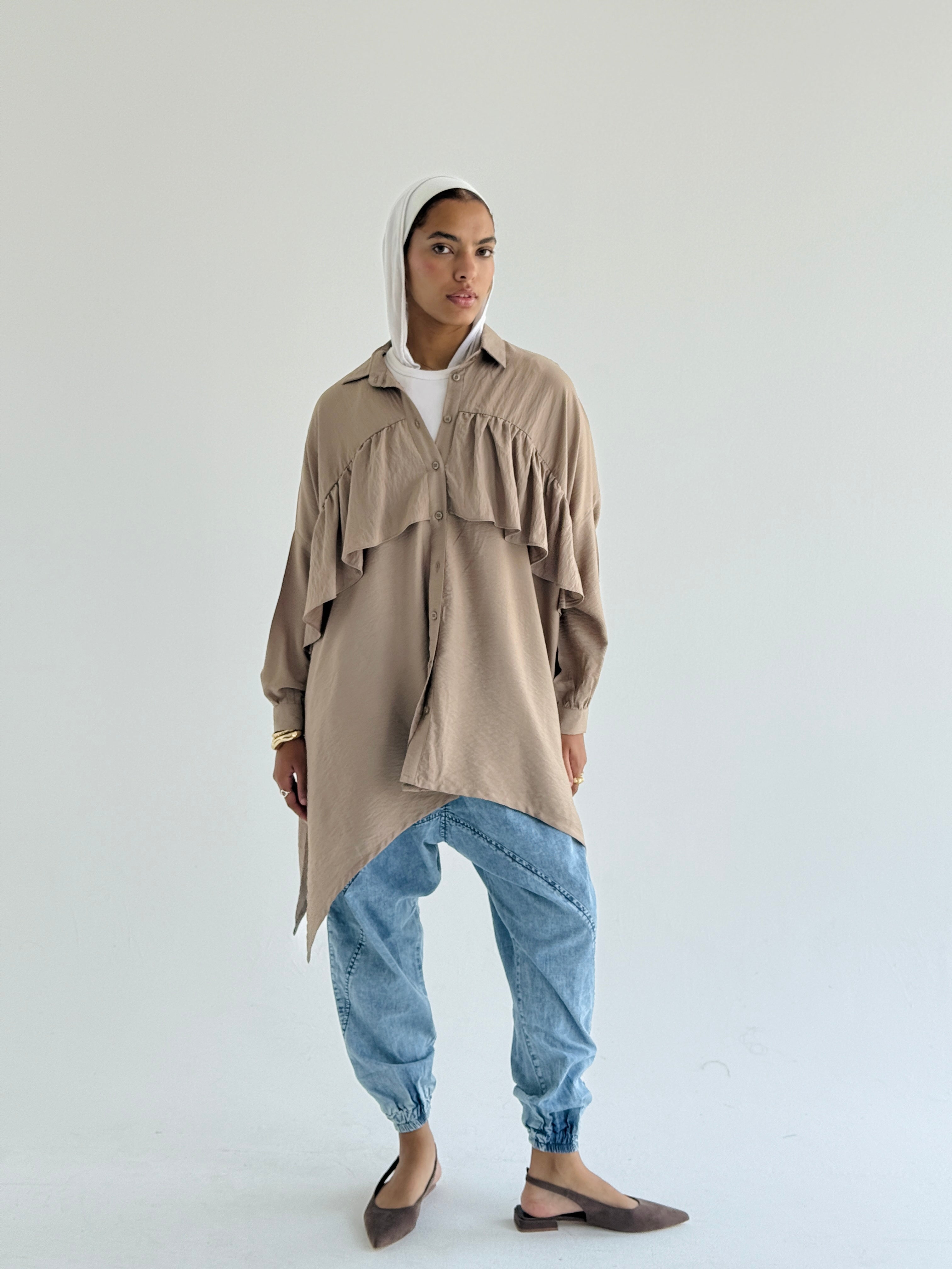 Cafe Ruffled Shirt