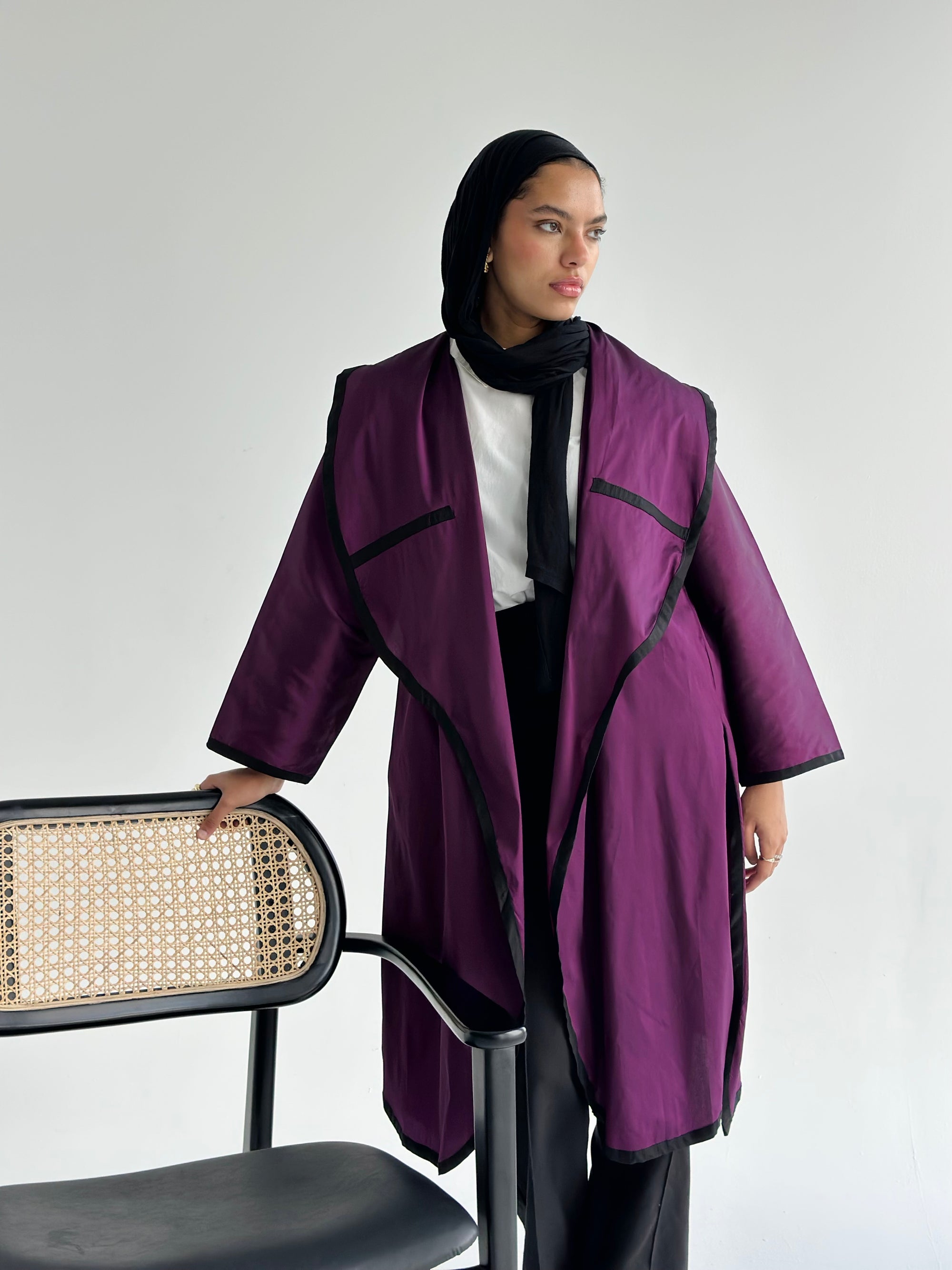 Deep Purple Lined Kaftan