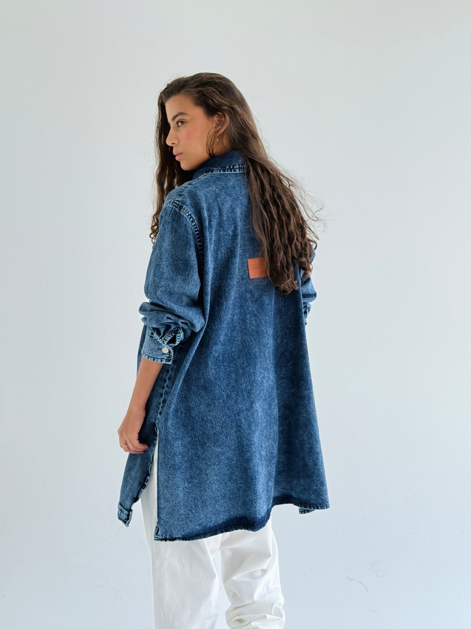 Asymmetrical Denim Shirt