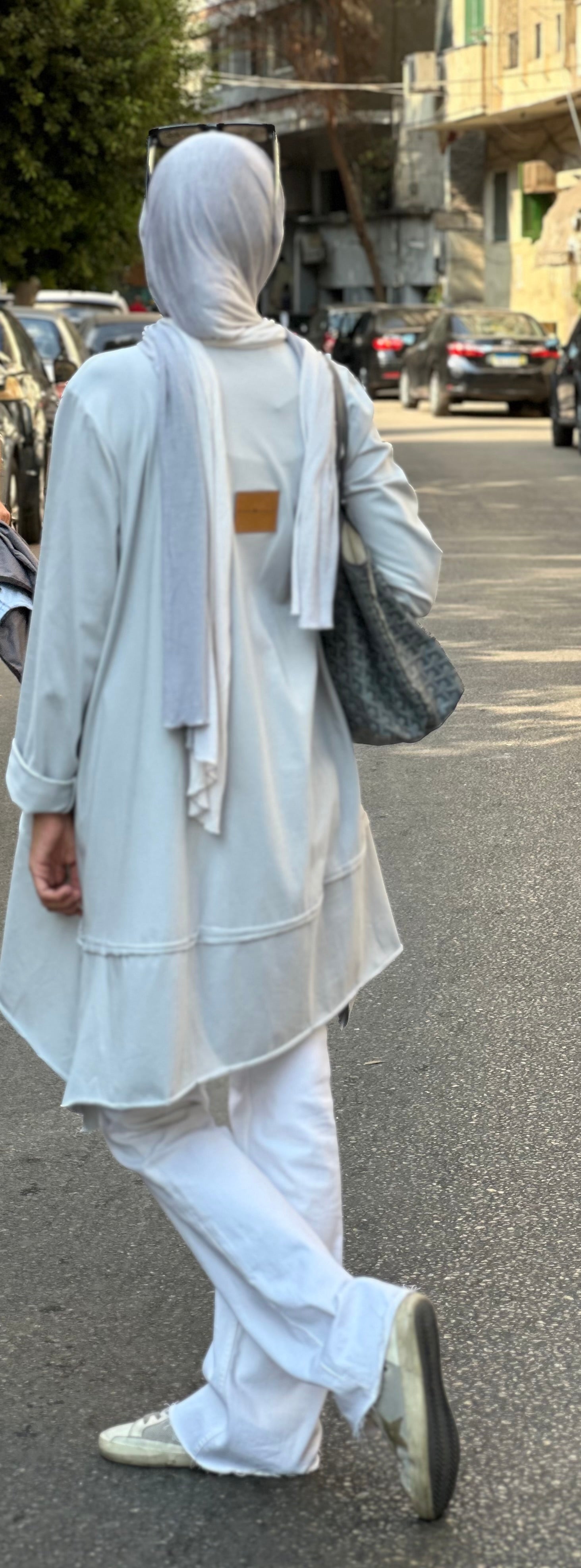 Grey  Basic Top With A Twist