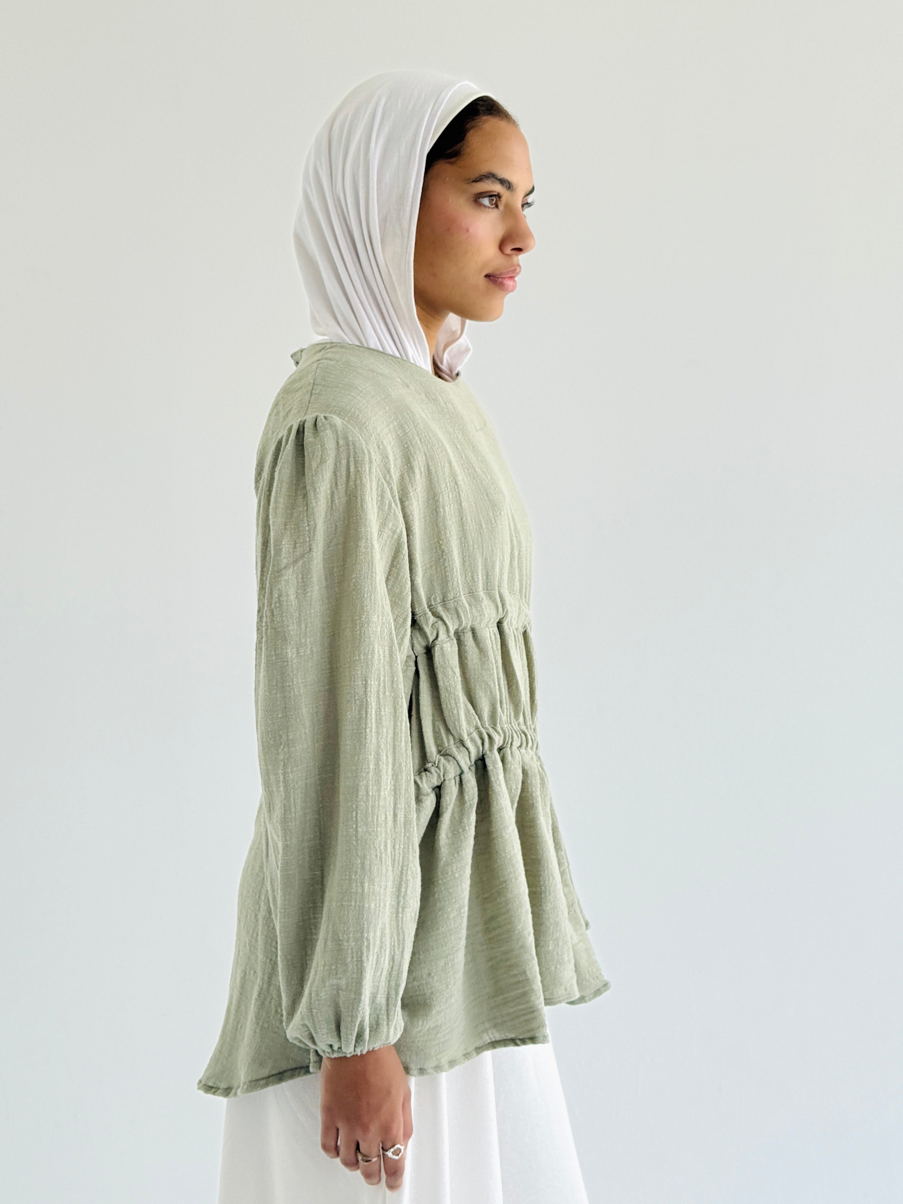 Olive Side DrawString top