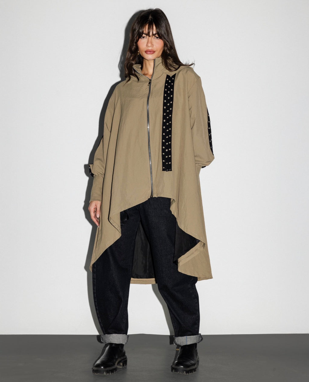 Beige Rings Cardigan