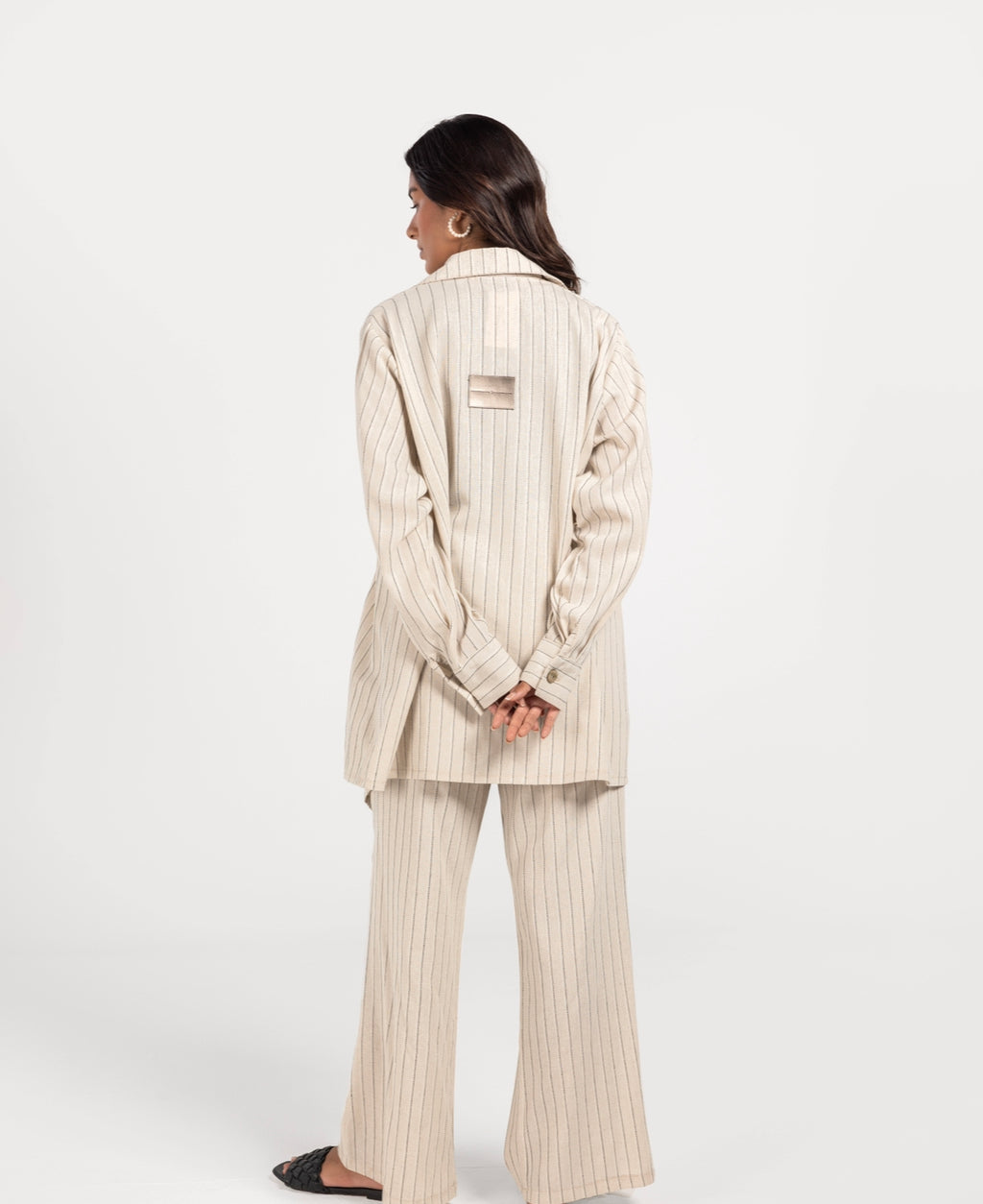Beige Linen Lined Set
