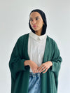 Green Pleated Cardigan