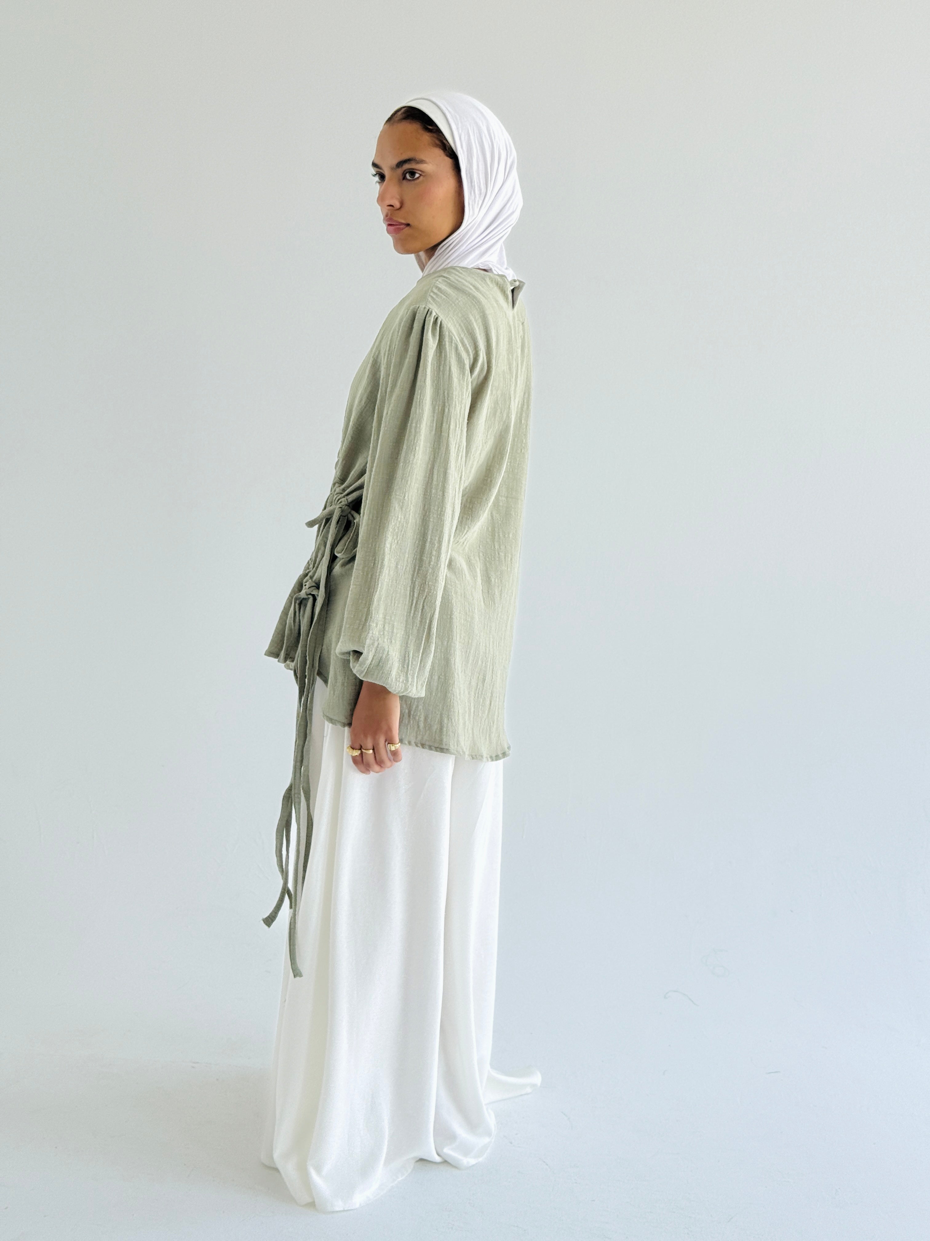 Olive Side DrawString top