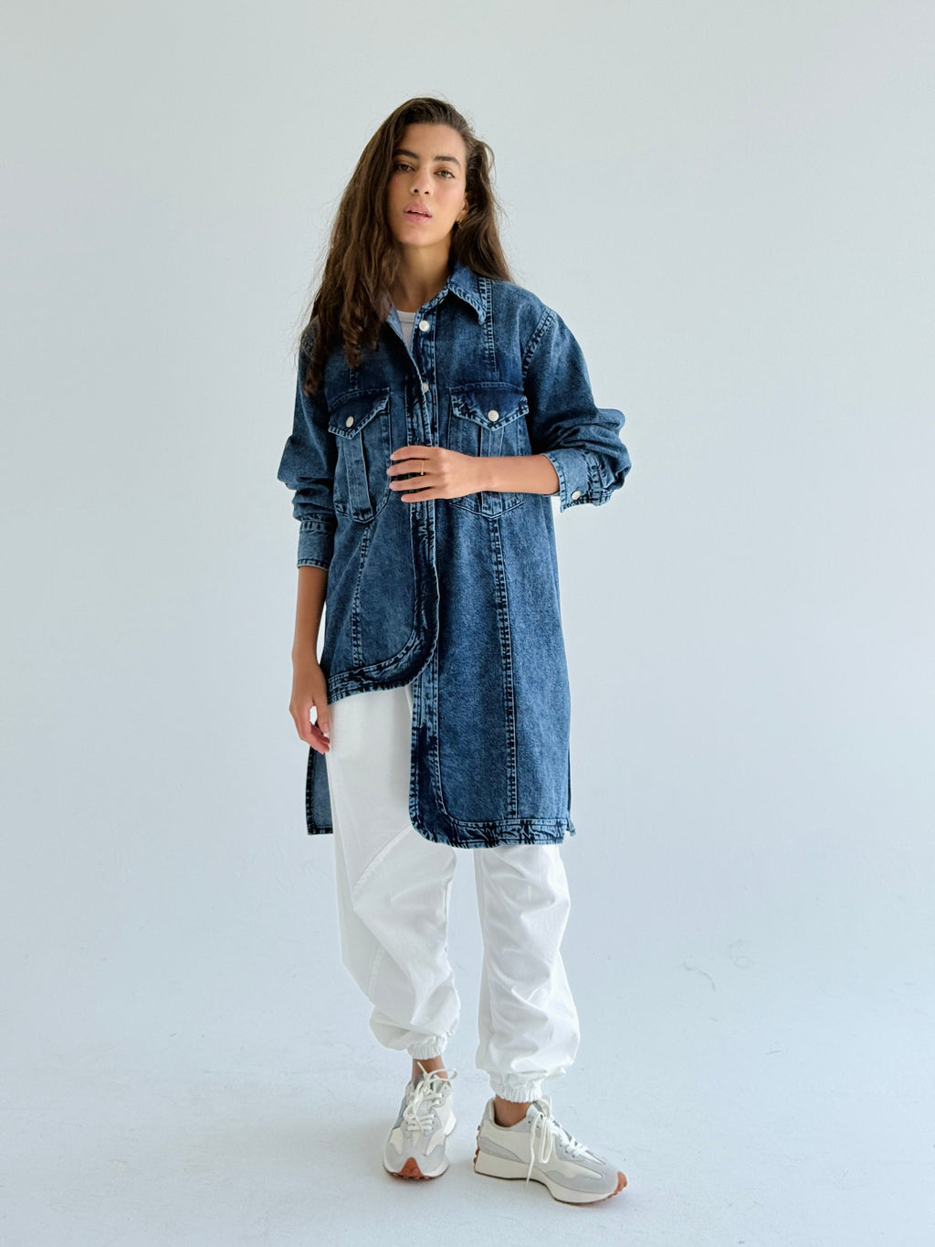 Asymmetrical Denim Shirt