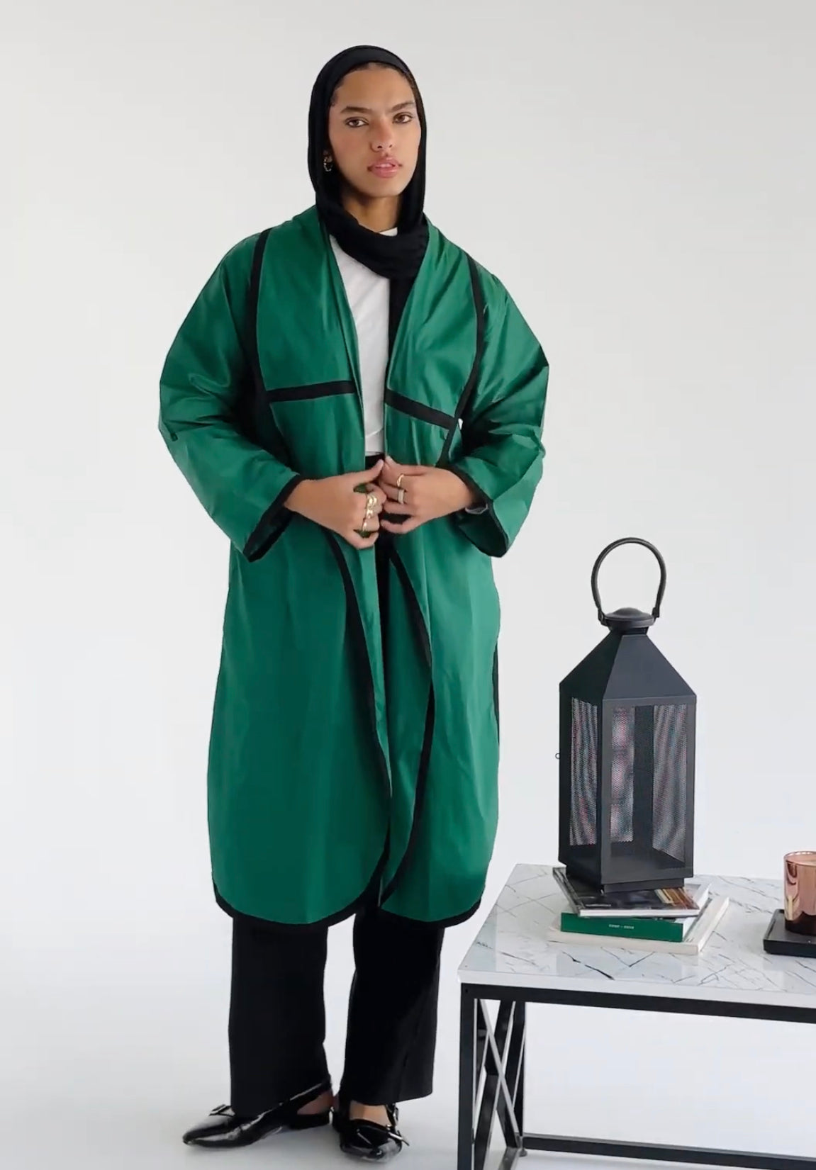 Green Lined Kaftan