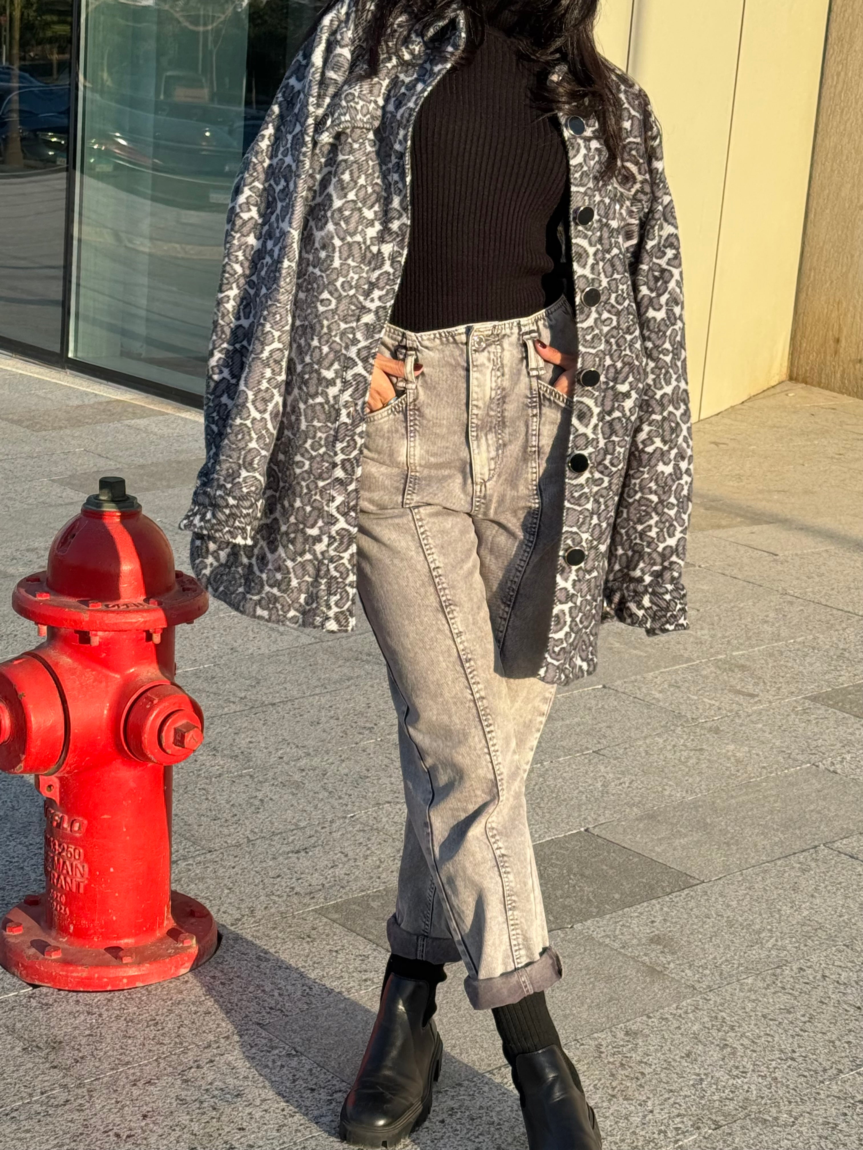 Leopard Print Wool Shirt
