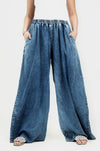 Blue Wide Leg Denim Pants