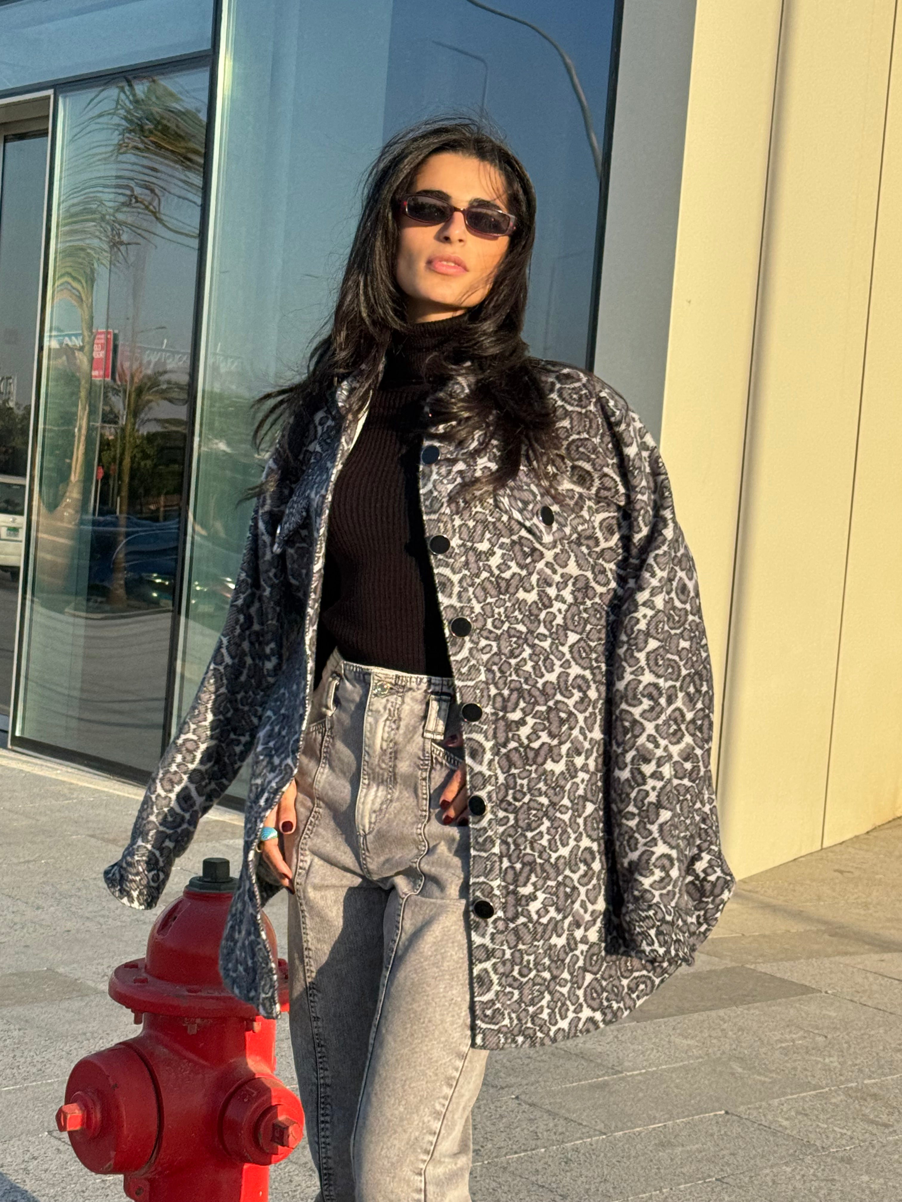 Leopard Print Wool Shirt