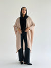 Shimmery Beige Pleated Cardigan