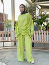 Lime Drawstring Linen Set