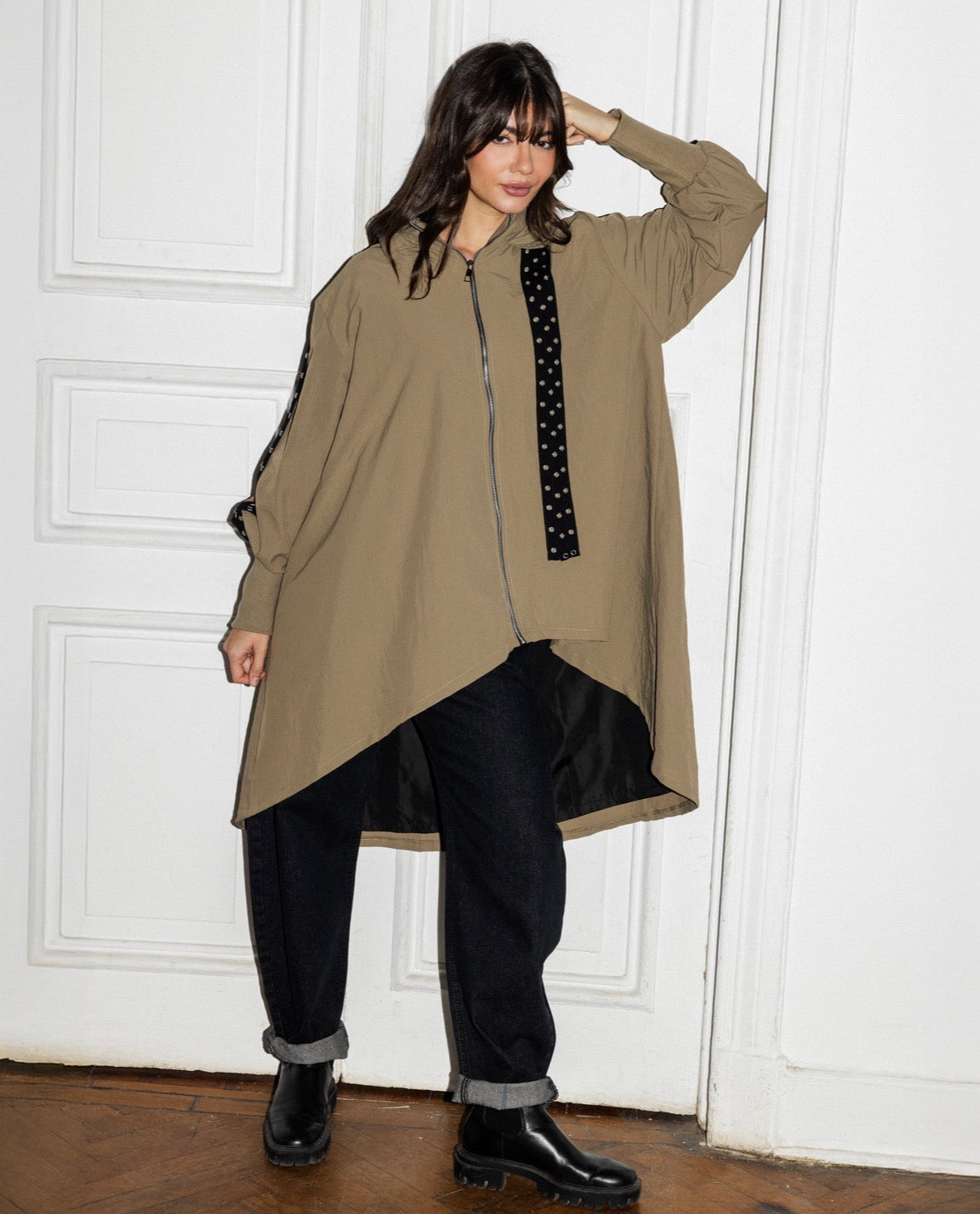 Beige Rings Cardigan