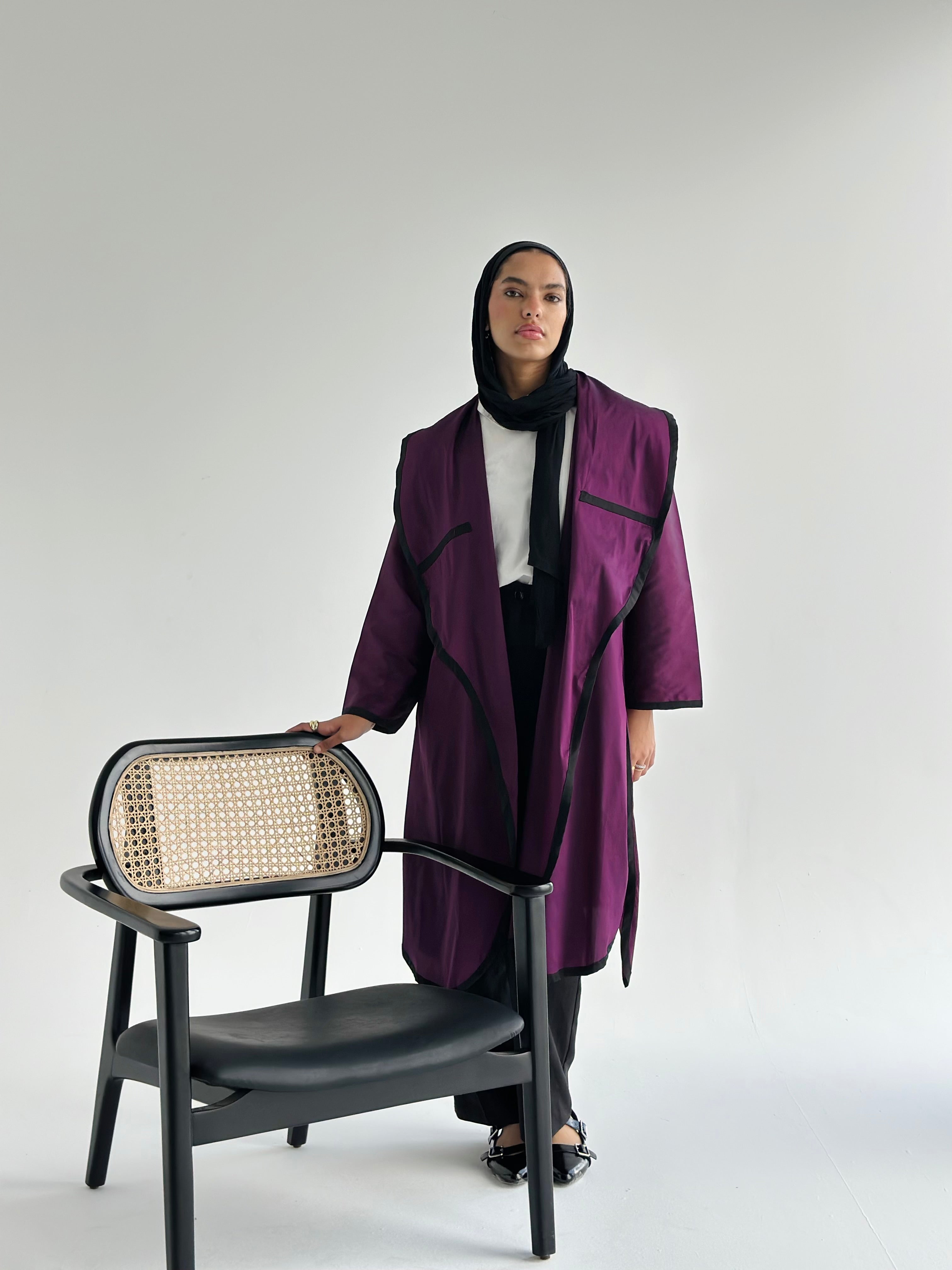 Deep Purple Lined Kaftan