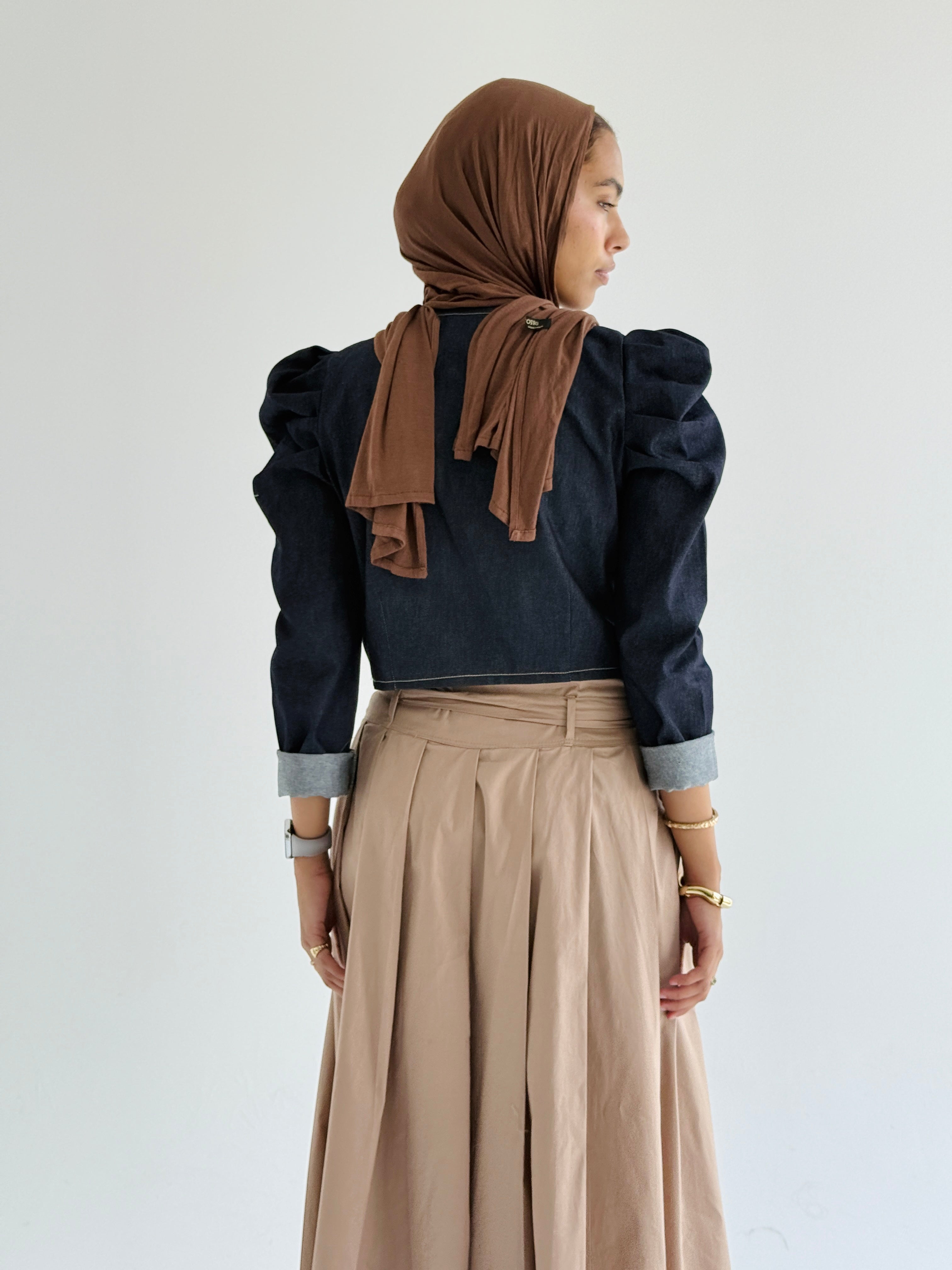 Puffed Sleeves  Denim Jacket