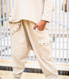 Beige Cotton Harem Set