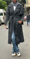 Grey Wool x Knit Coat