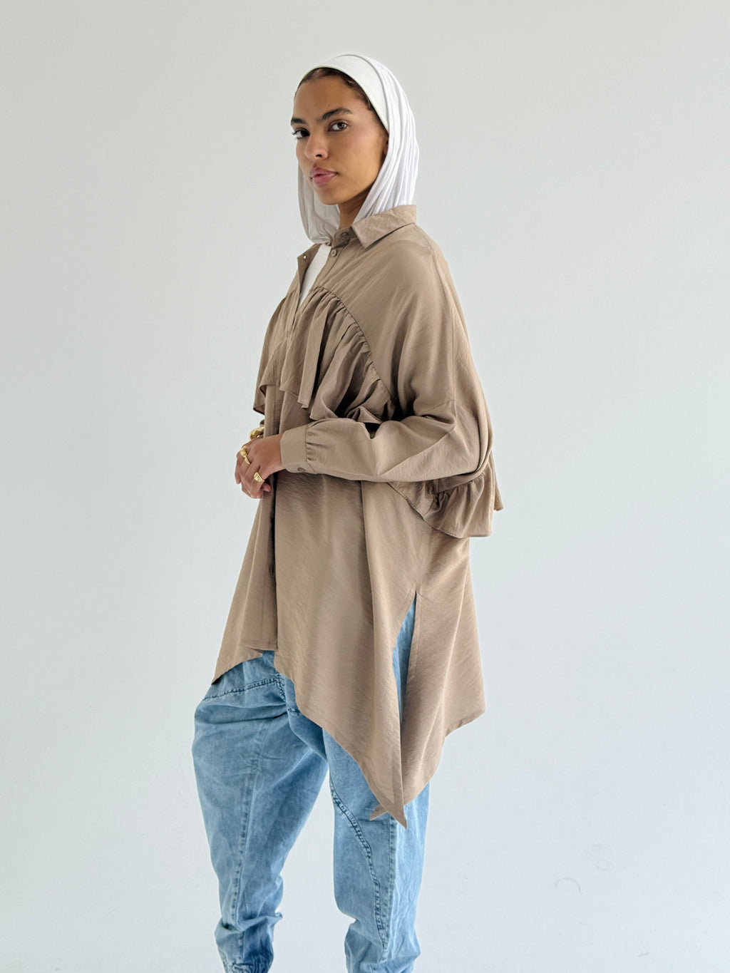 Cafe Ruffled Shirt