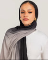 Black x Grey Gradient Cotton Scarf