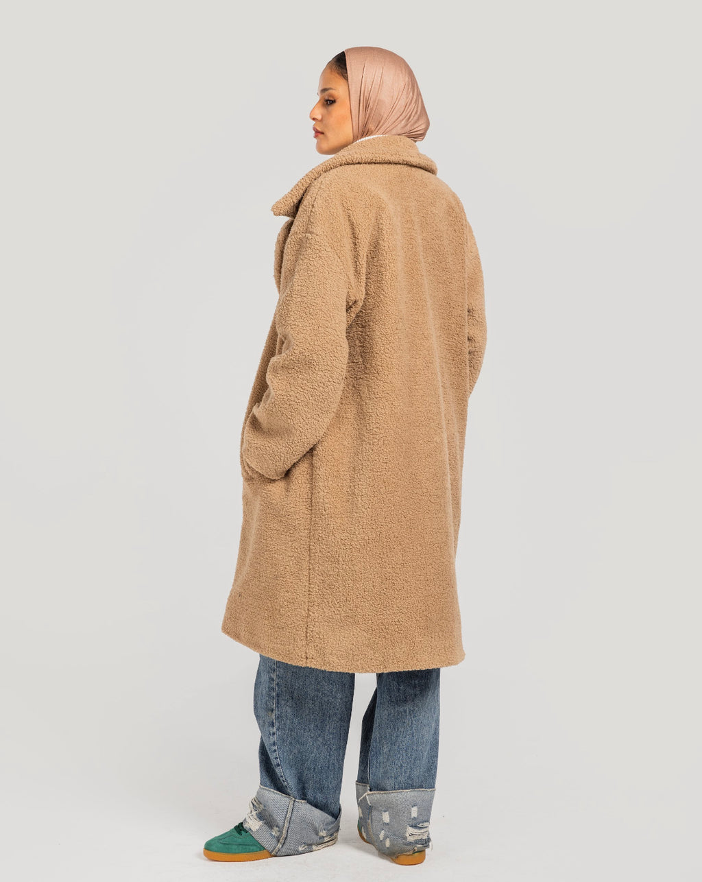 Beige poodle coat