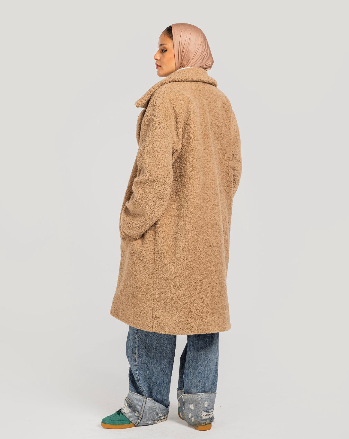 Beige poodle coat