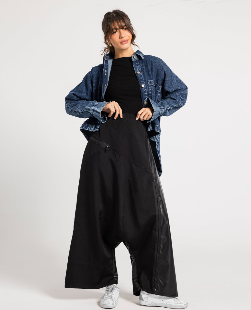 Black Leather Sherwal