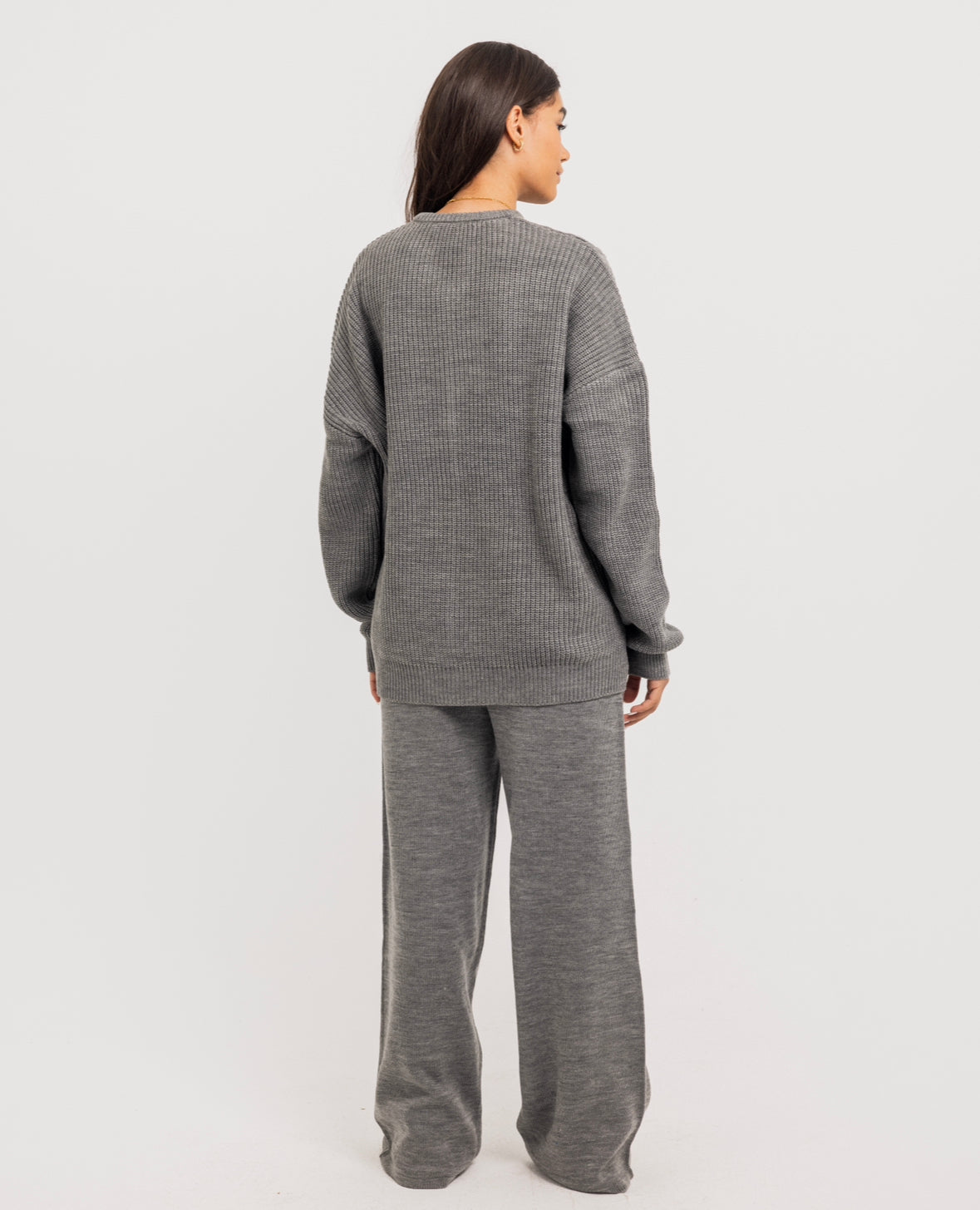 Grey Braided Knit Set
