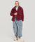 Short Burgundy Poodle Jacket