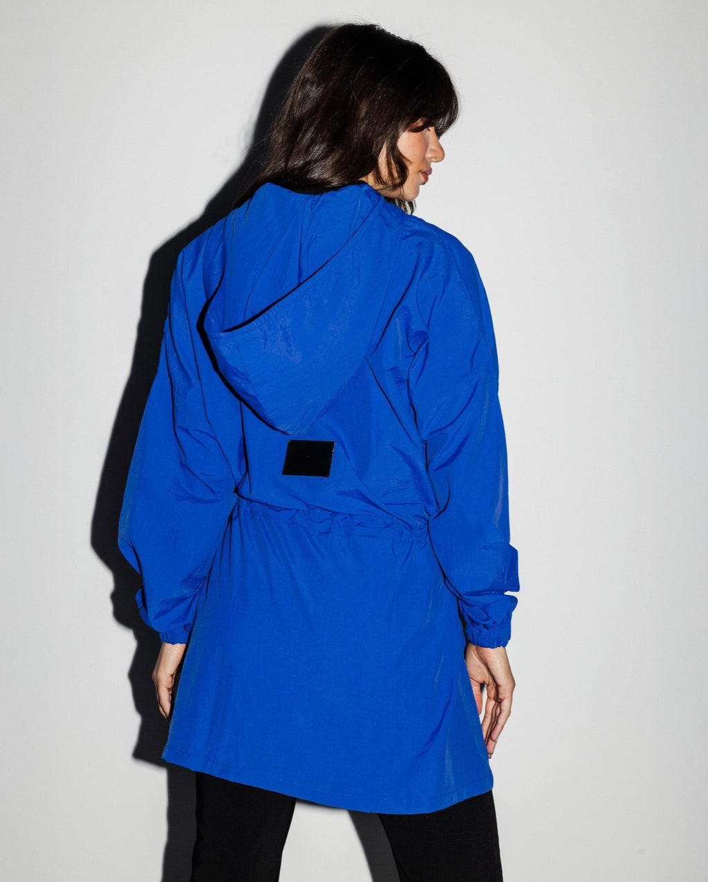 Blue Windbreaker Top