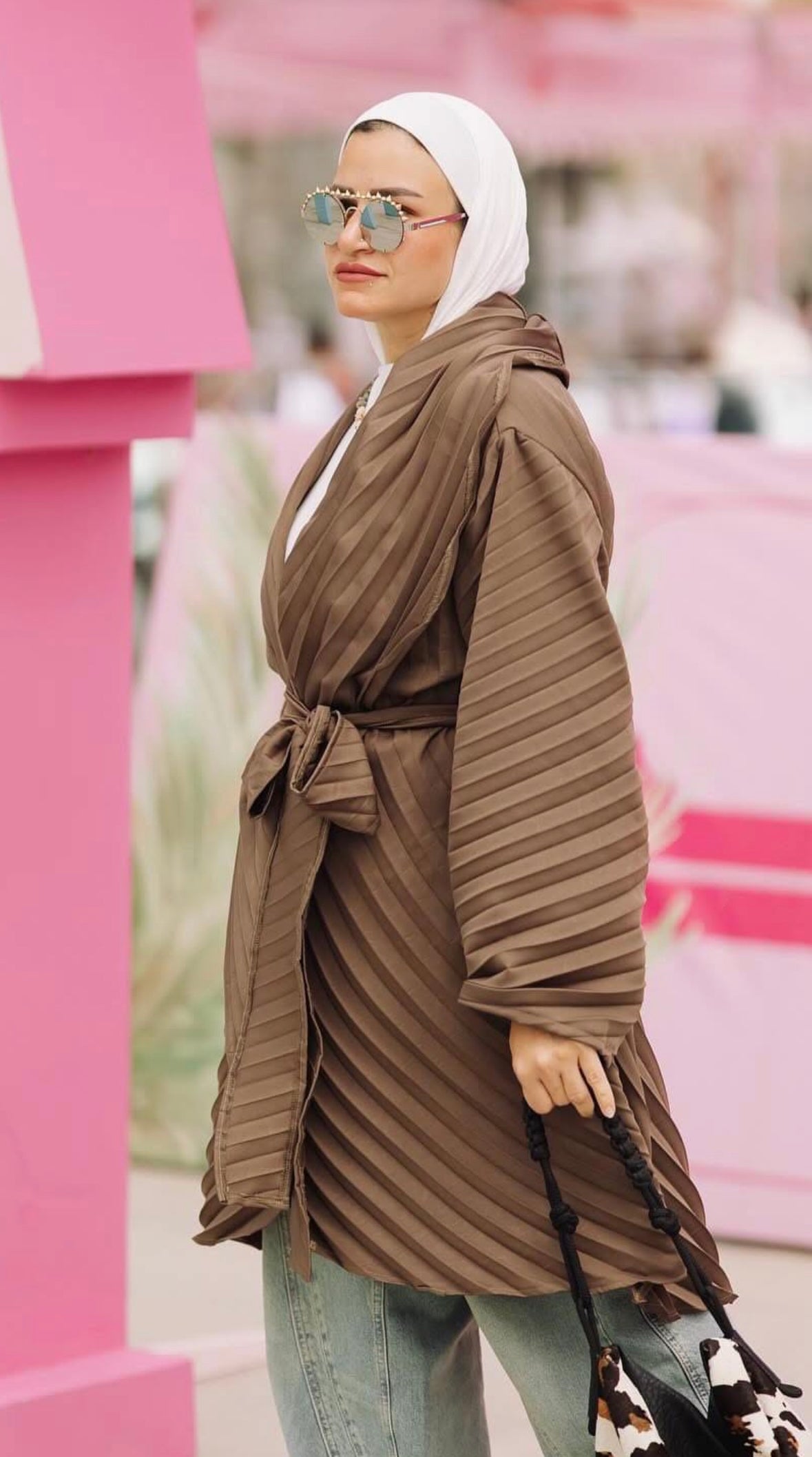 Cafe Circular Pleated Cardigan