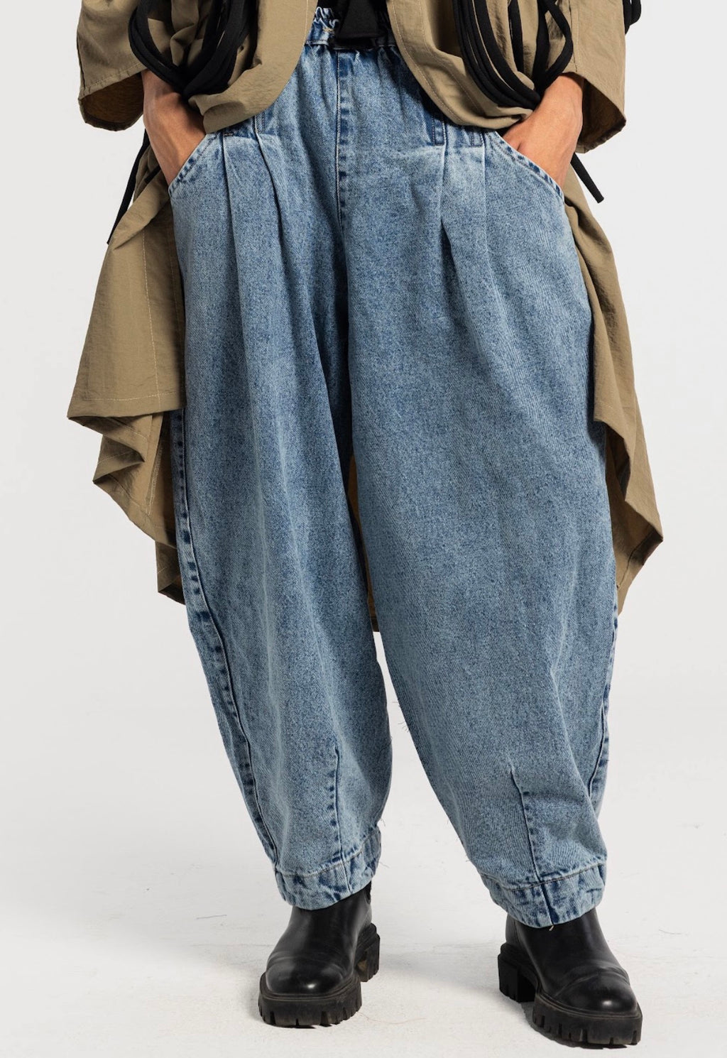 Blue Slouchy Everyday Denim Pants