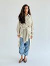 Beige Double Wrap Shirt