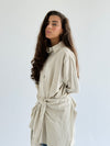 Beige Double Wrap Shirt