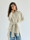 Beige Double Wrap Shirt