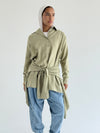 Olive Double Wrap Shirt