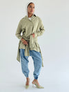 Olive Double Wrap Shirt