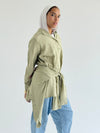 Olive Double Wrap Shirt