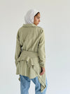 Olive Double Wrap Shirt