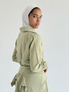 Olive Double Wrap Shirt