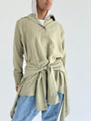 Olive Double Wrap Shirt