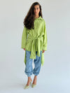 Lime Double Wrap Shirt