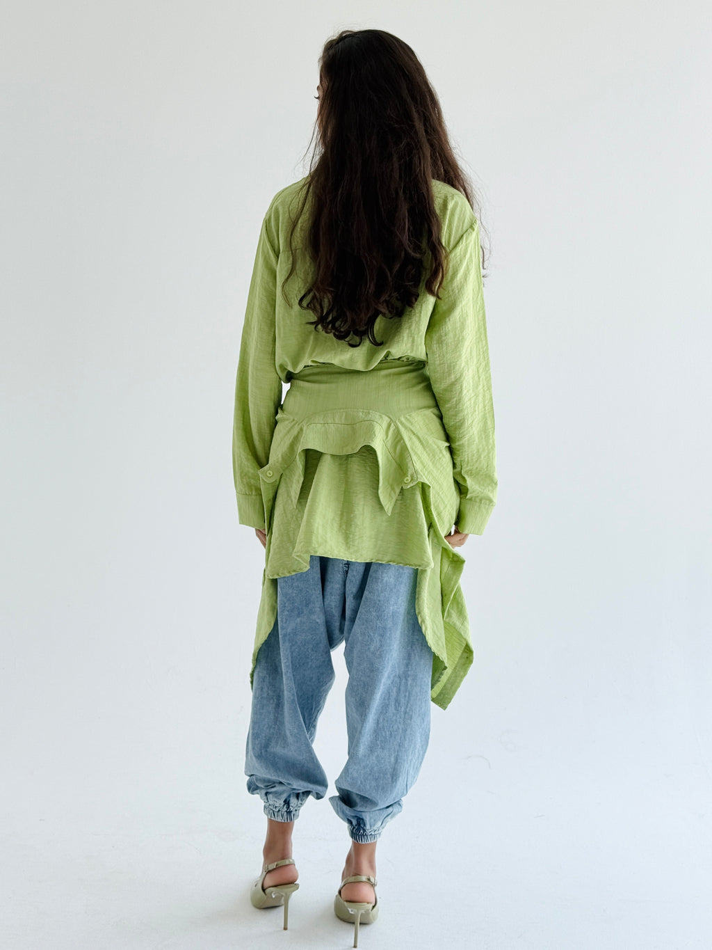 Lime Double Wrap Shirt